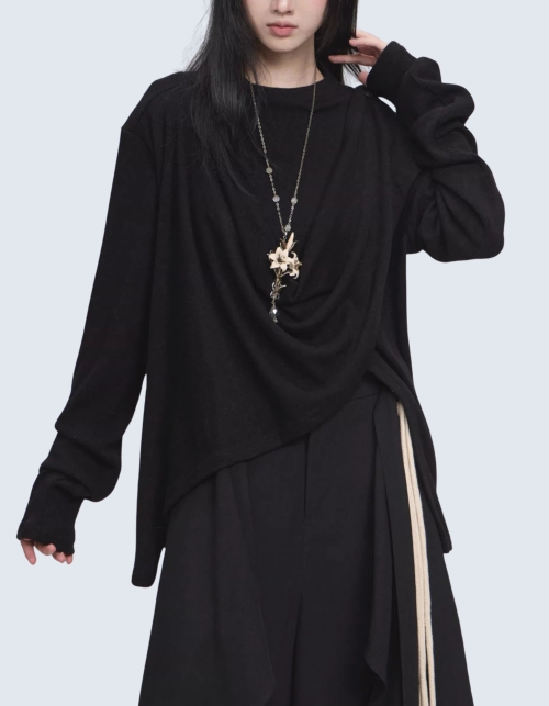 Unbalanced design Layered T-shirt