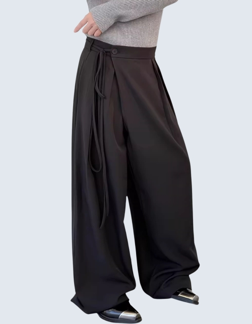 Strap Adjustable Wide Leg Pants