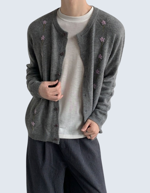 Floral Lage Style Soft Cardigan