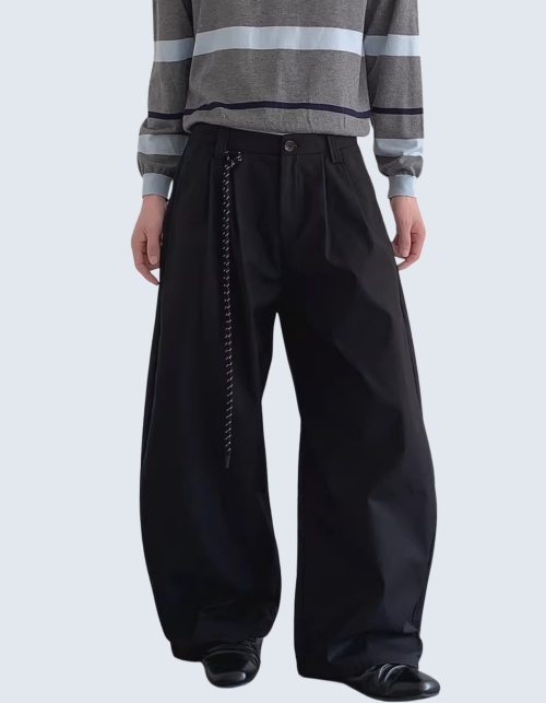 String Point Two-Tuck Slacks