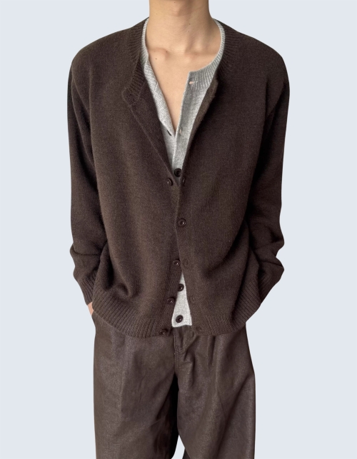 cropped two-piece cardigan