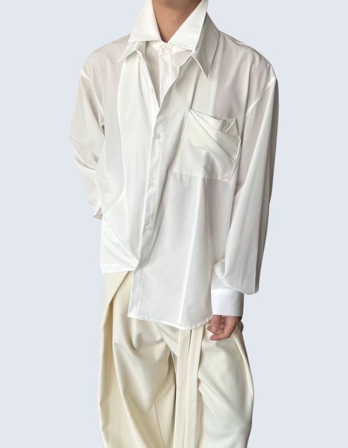 Solid Color High End Two-Piece Shirt