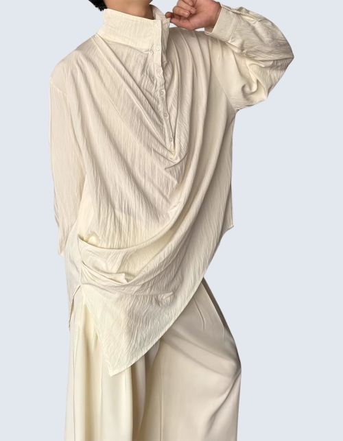 Vintage Style Draff Collar Shirt