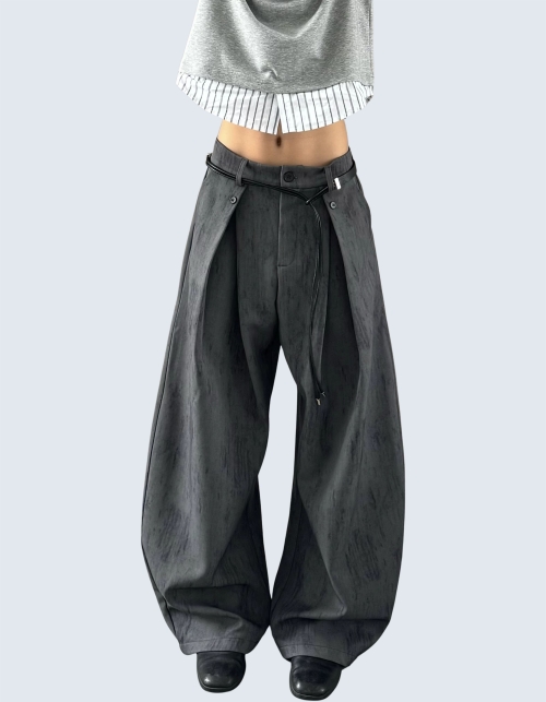 Tie Dye Pleated Wide Pants
