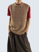 Pullover Style Round-Neck Knitwear
