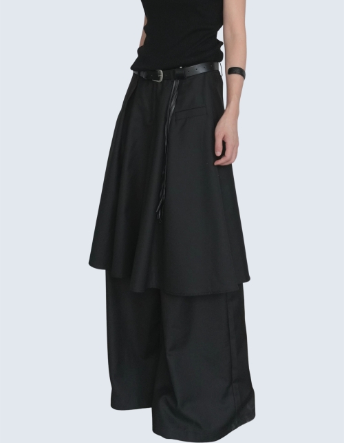 irregular two-piece skirt pants