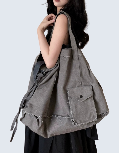 Canvas shoulder messenger bag