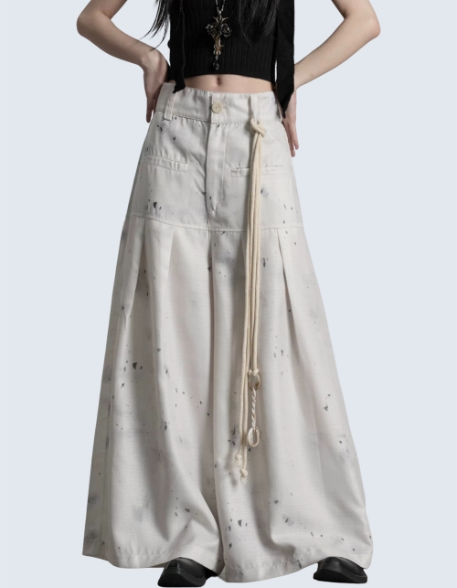 Thai die high-waist wide pants