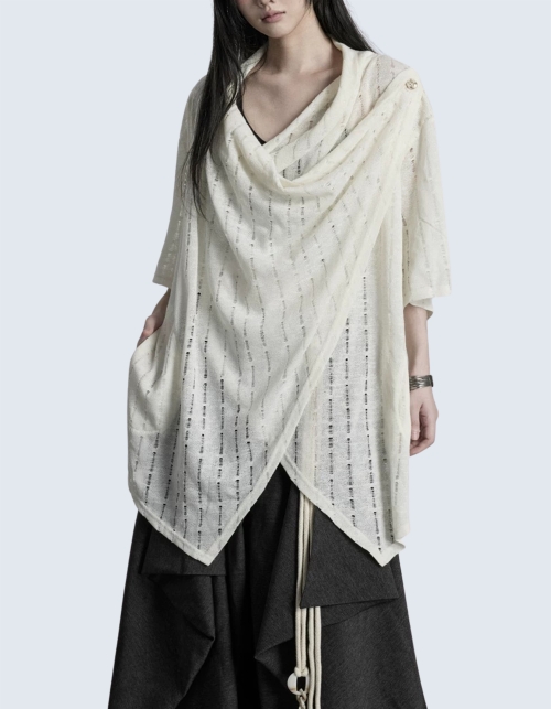 Holout Lace Asymmetric Knit