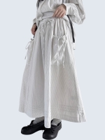 Side Pocket Ribbon Mid Skirt