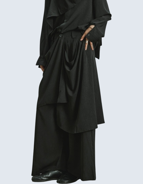 Irregular Button Quilted Pants