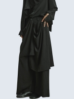 Irregular Button Quilted Pants