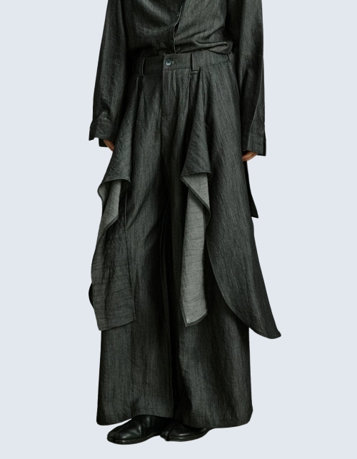 Setin Placket apron pants