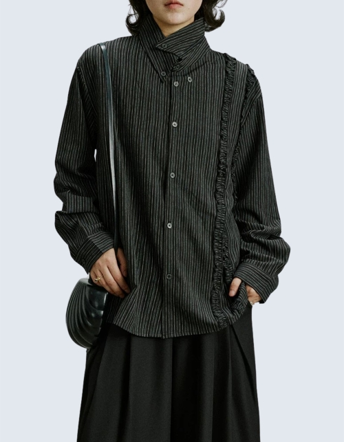 Wrench retro-style striped shirt