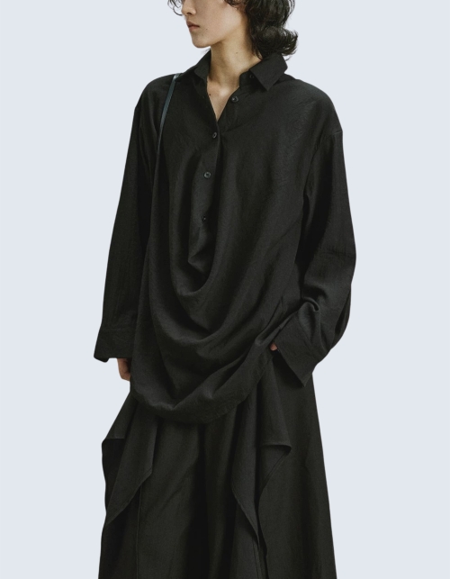 Curved Jaw-Fit Long-Sleeve Shirt