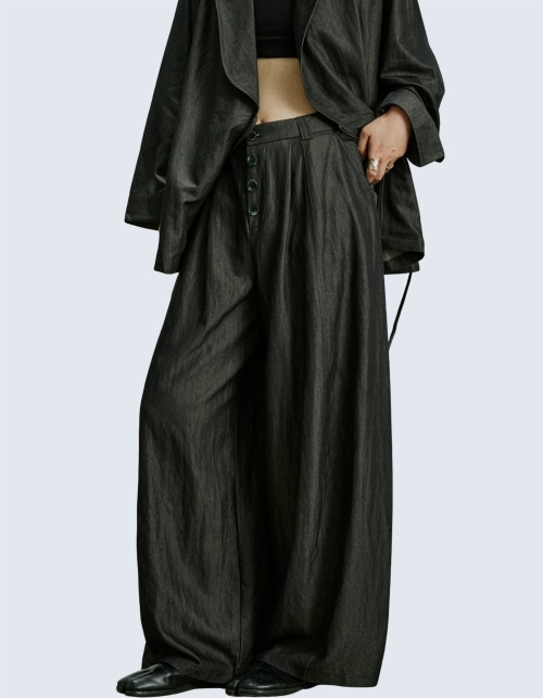Setin 4-Button Wide Pants