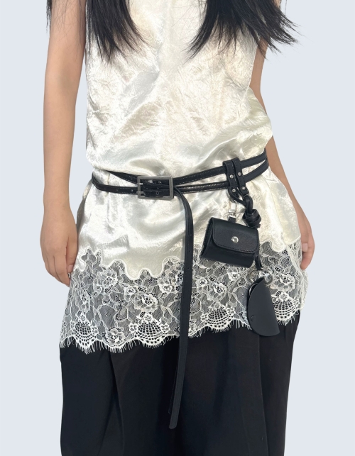 Double Wrap Skinny Belt Set