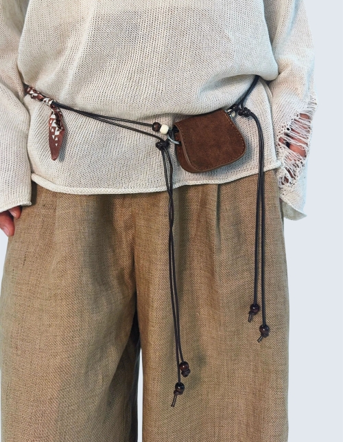 O-Ring Leather Belt Bag