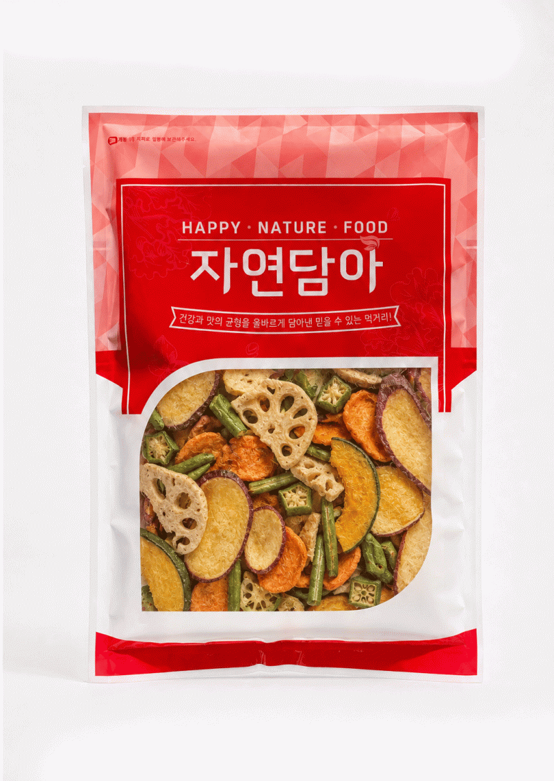 자연담아(빨강/지퍼형)