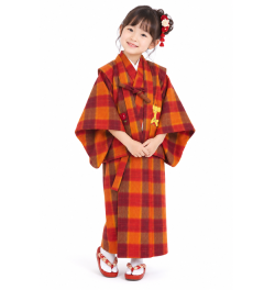울 체크패턴 기모노set(유아용)