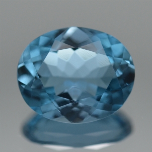 깊은 블루 컬러의 천연 토파즈 나석 원석 4.76ct