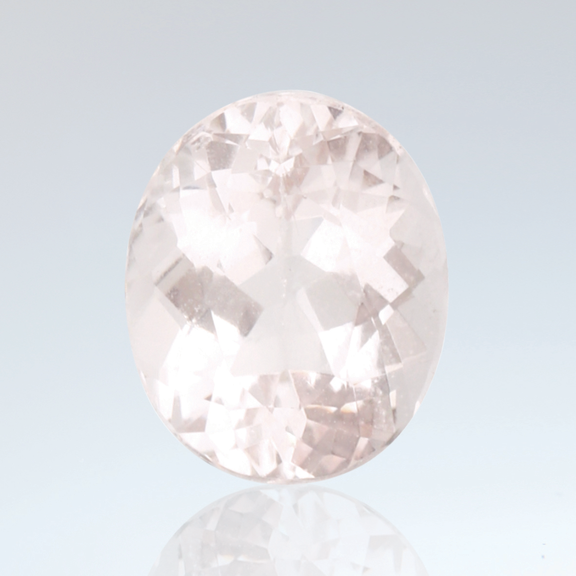 사랑스런 복숭아빛이 도는 핑크 컬러의 천연 모거나이트 나석 원석 3.49ct