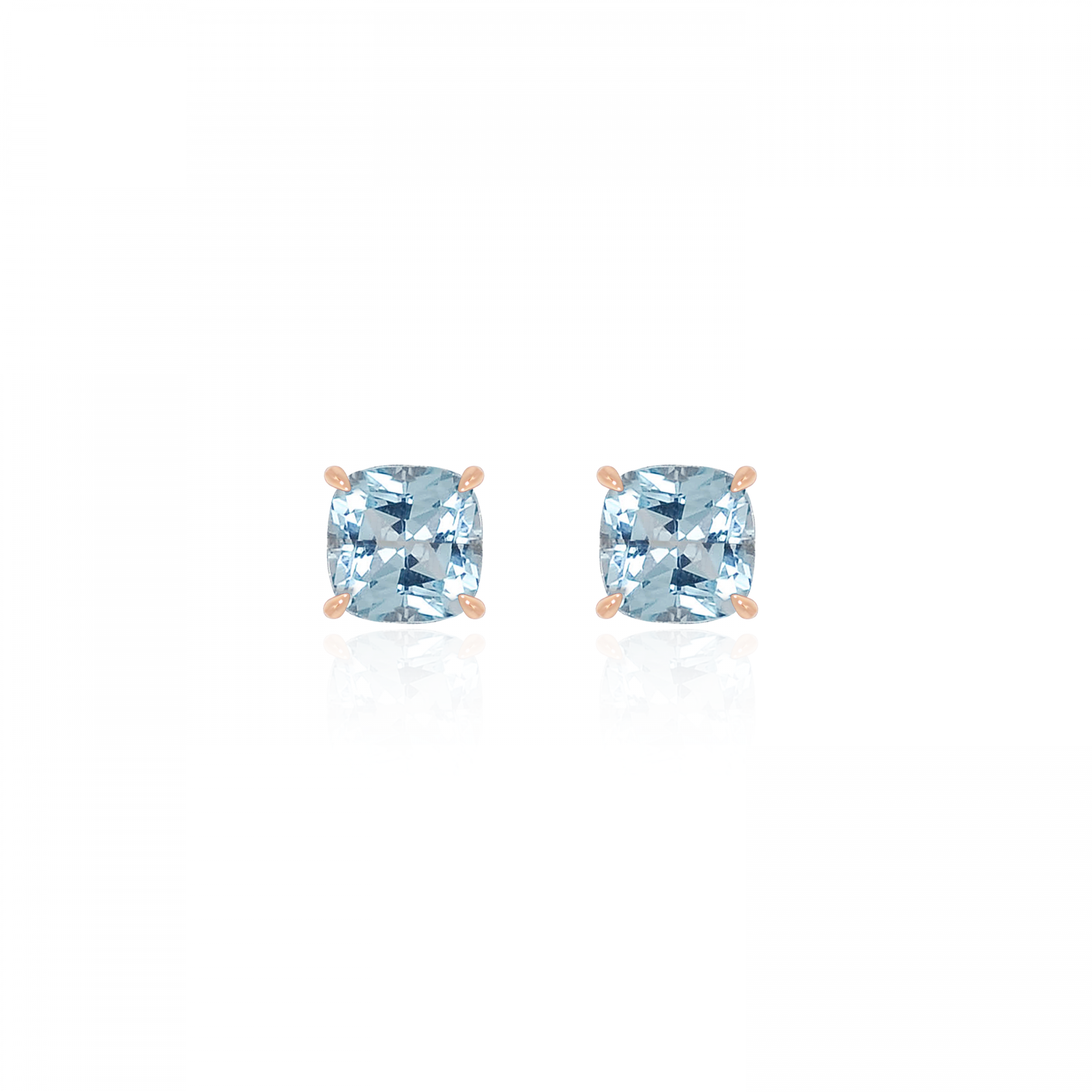[당일발송] 천연 스카이 블루 토파즈 스텔라 귀걸이 14K핑크골드