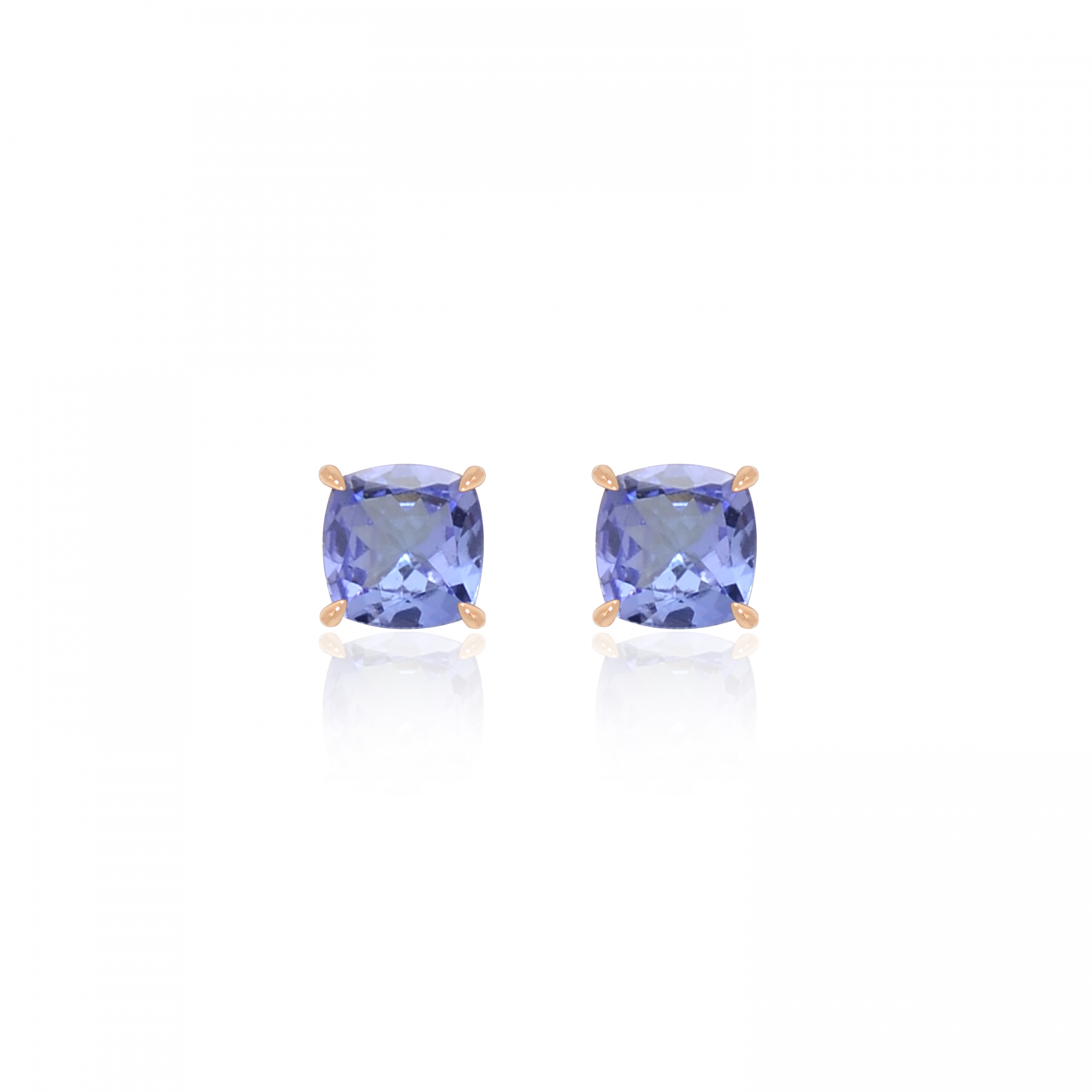 [당일발송] 천연 탄자나이트 스텔라 귀걸이 14K핑크골드