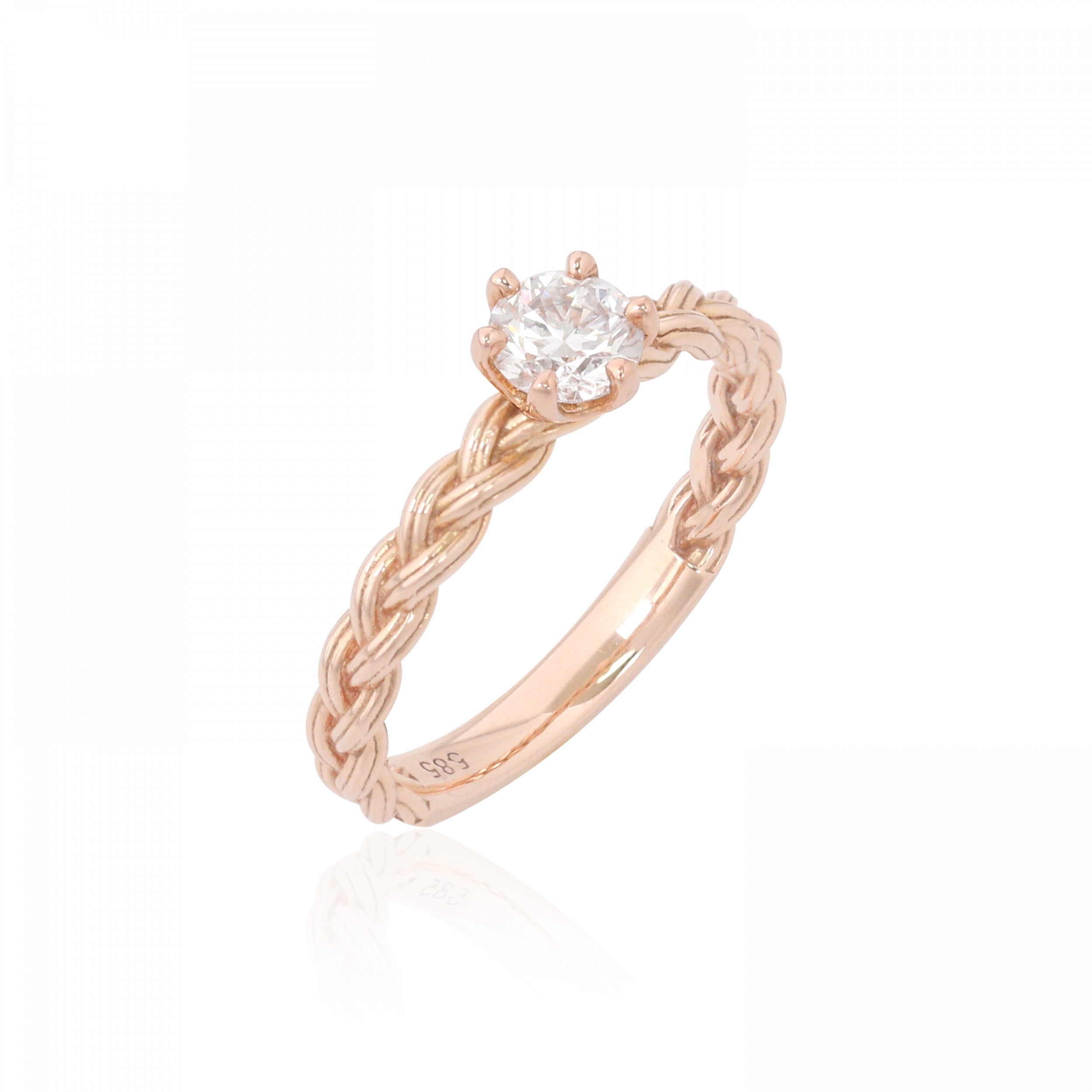 [당일발송] 랩그로운 다이아몬드(3부) 세이라 반지 14K핑크골드 9호