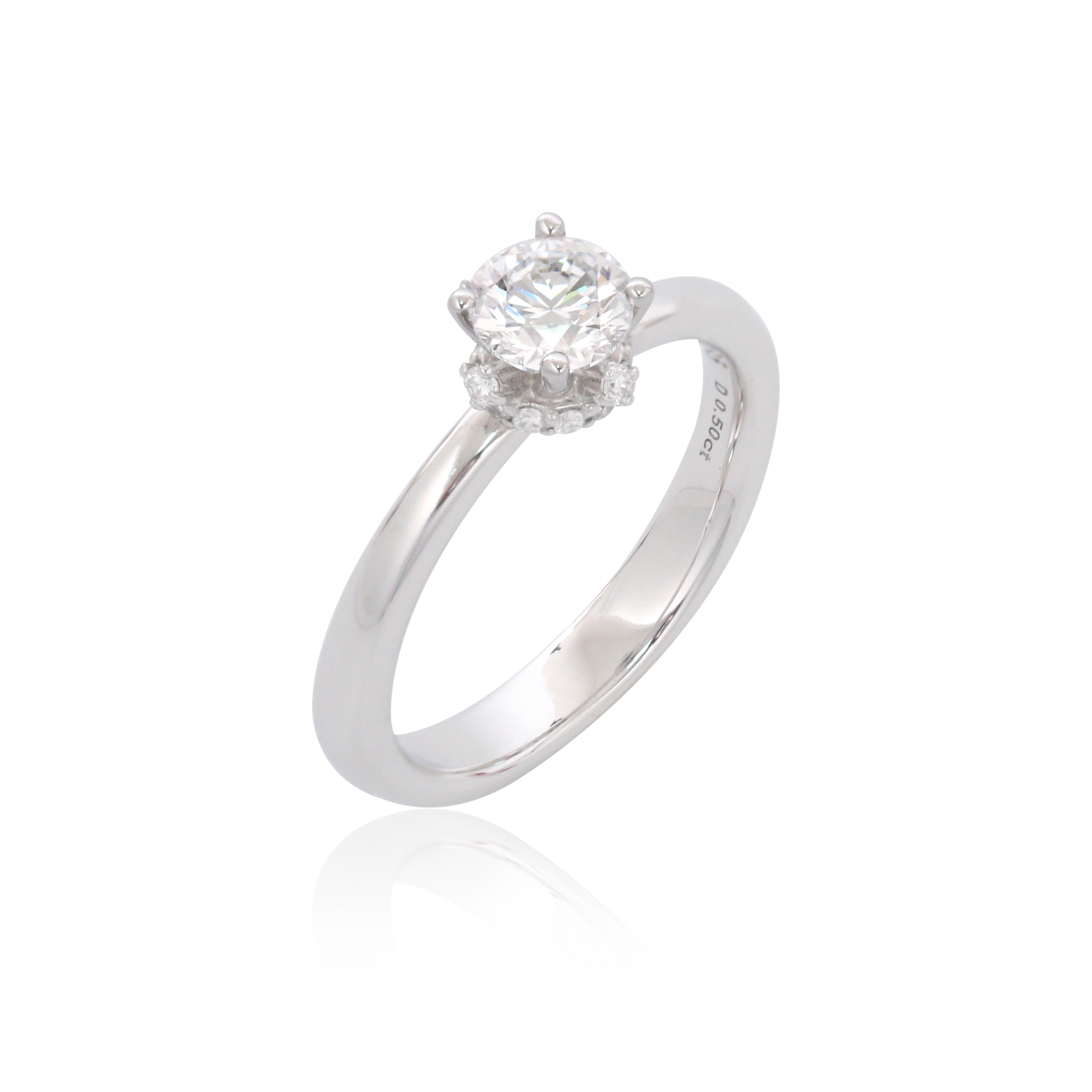 [당일발송] 랩그로운 다이아몬드(5부) 루체 반지 14K화이트골드 9호