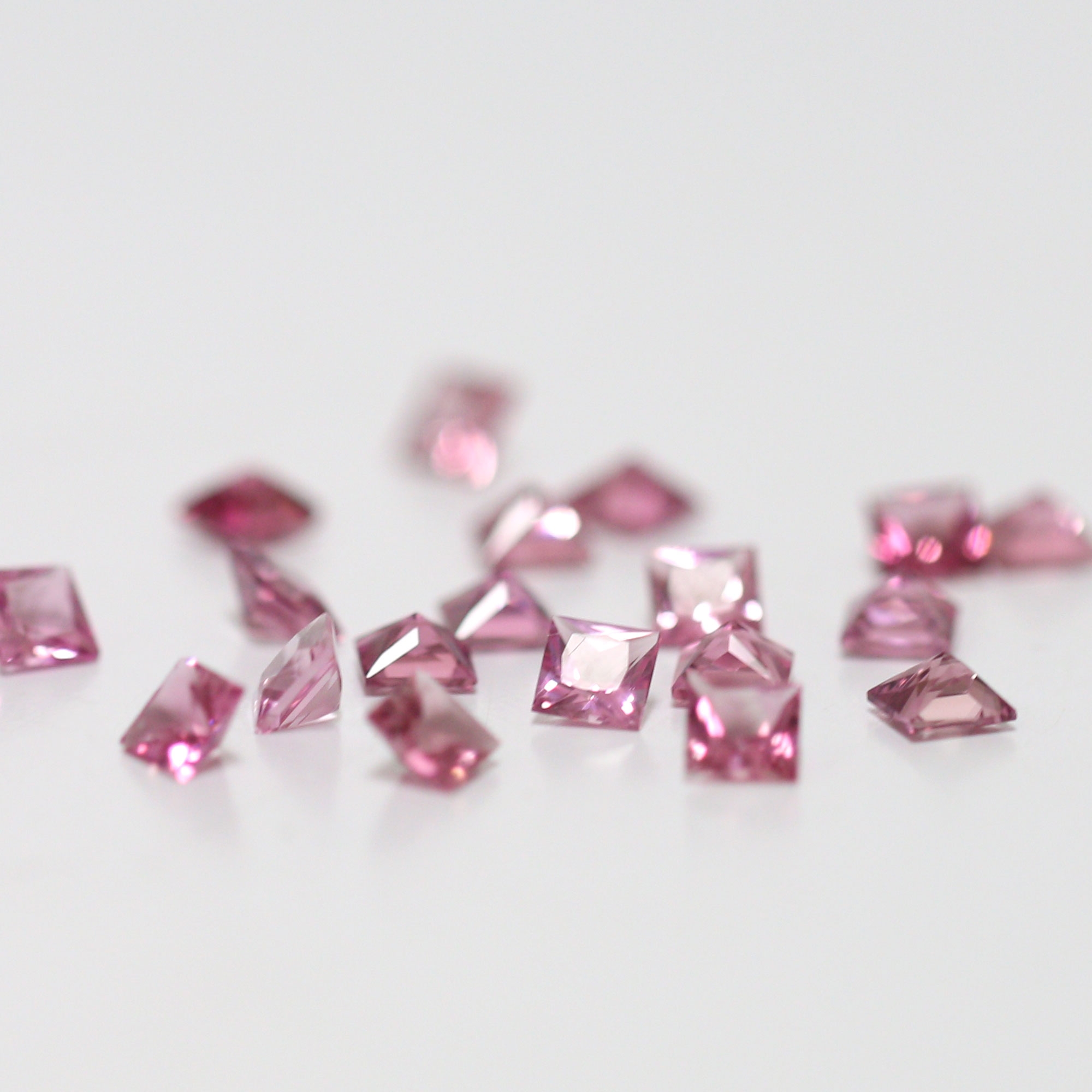 천연 핑크 투어멀린 나석 원석 4mm 프린세스컷 Tourmaline 10월탄생석