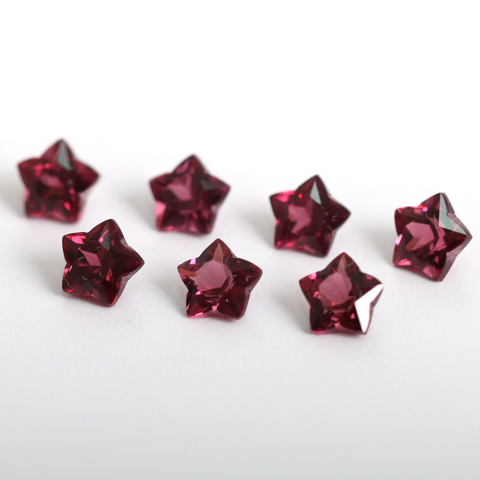 천연 로돌라이트 가넷(석류석) 나석 원석 5mm 스타 팬시컷 Garnet 1월탄생석