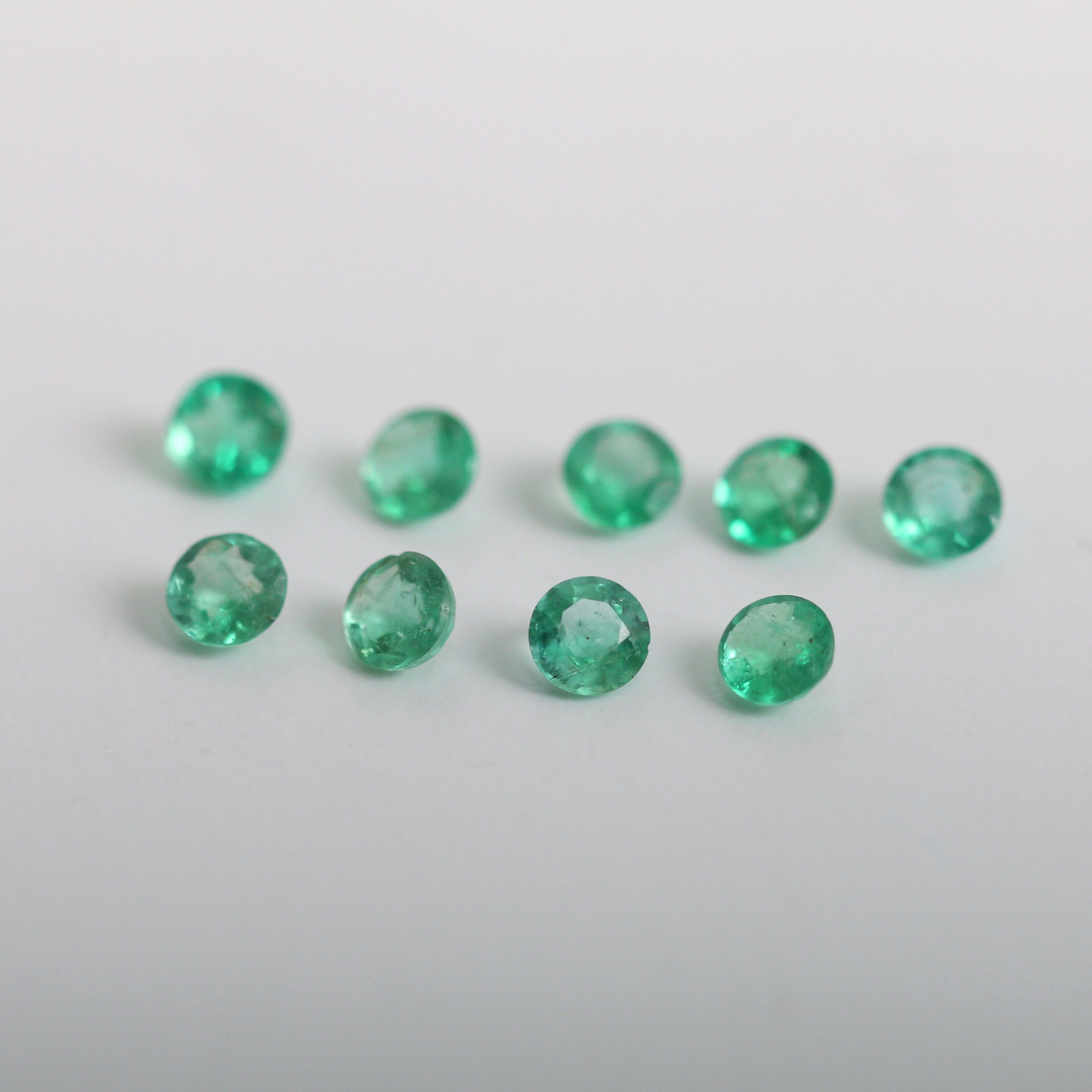 천연 에메랄드 나석 원석 3mm 라운드컷 Emerald 5월탄생석