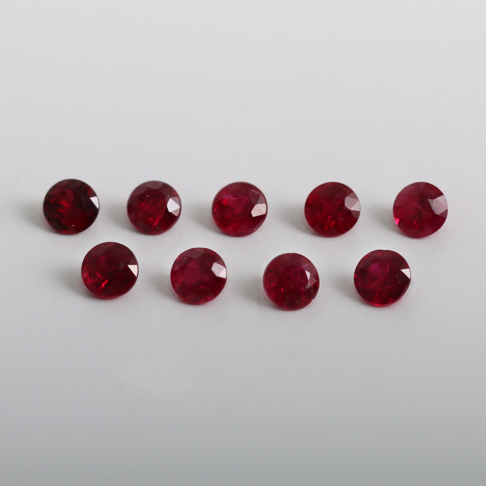 천연 루비 나석 원석 3mm 라운드컷 Ruby 7월탄생석