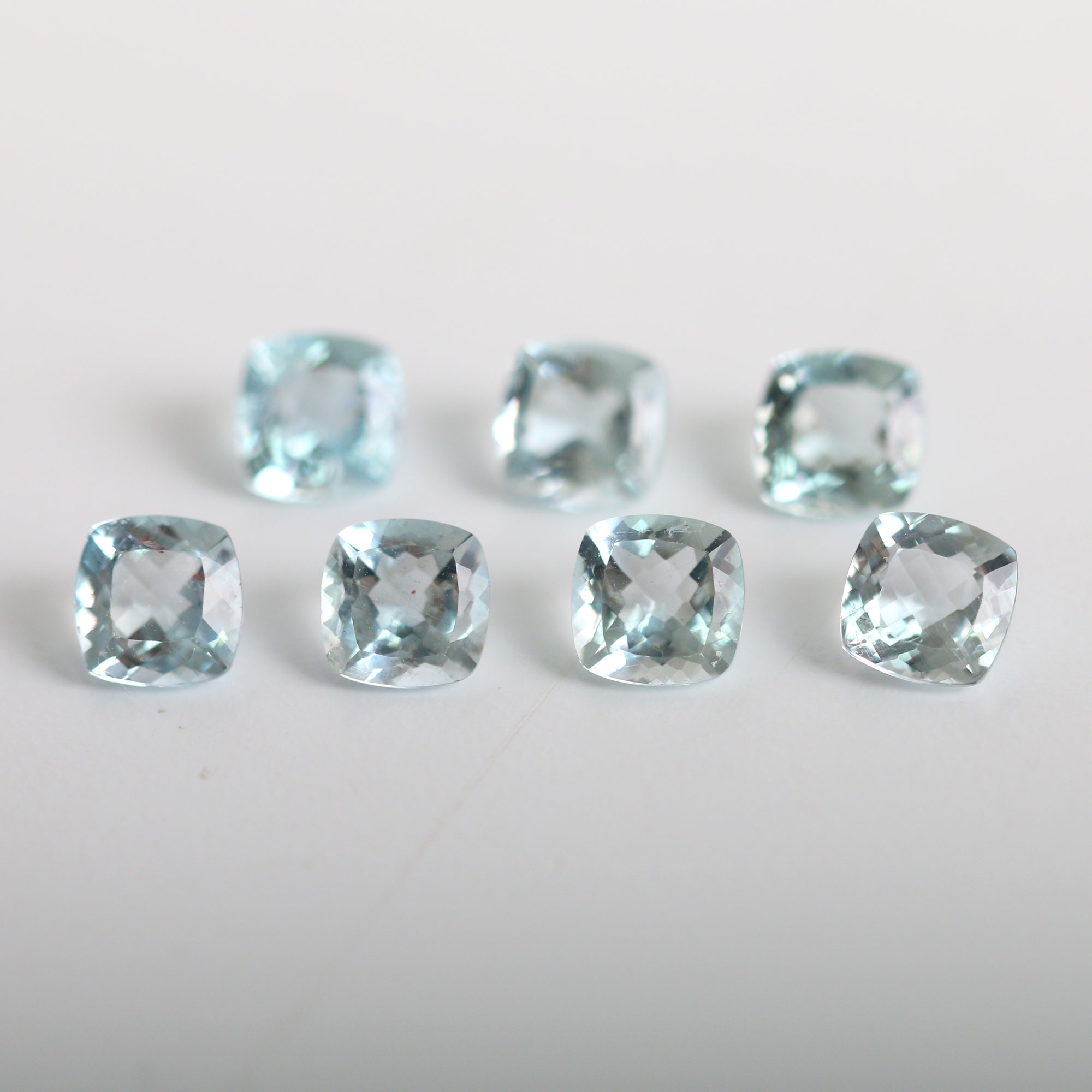 천연 아쿠아마린 나석 원석 5mm 쿠션컷 Aquamarine 3월탄생석