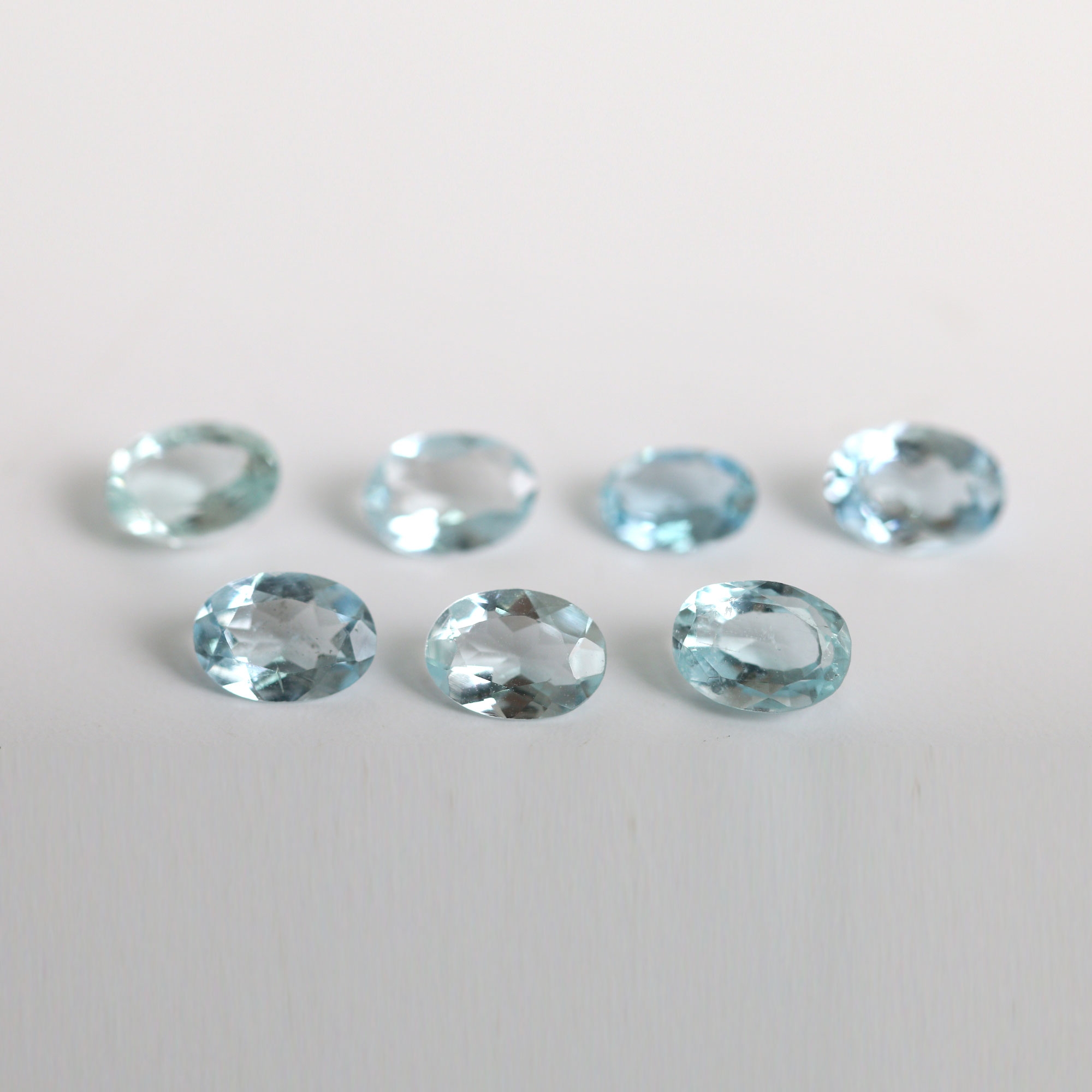 천연 아쿠아마린 나석 원석 7x5mm 오벌컷 Aquamarine 3월탄생석