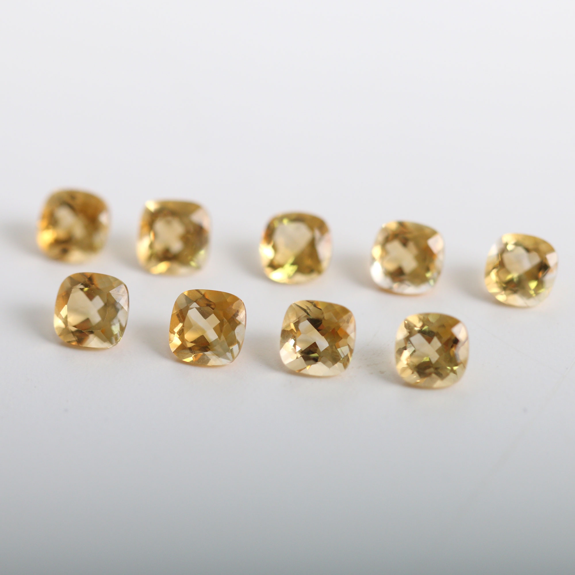 천연 황수정 나석 원석 5mm 쿠션컷 Citrine 11월탄생석