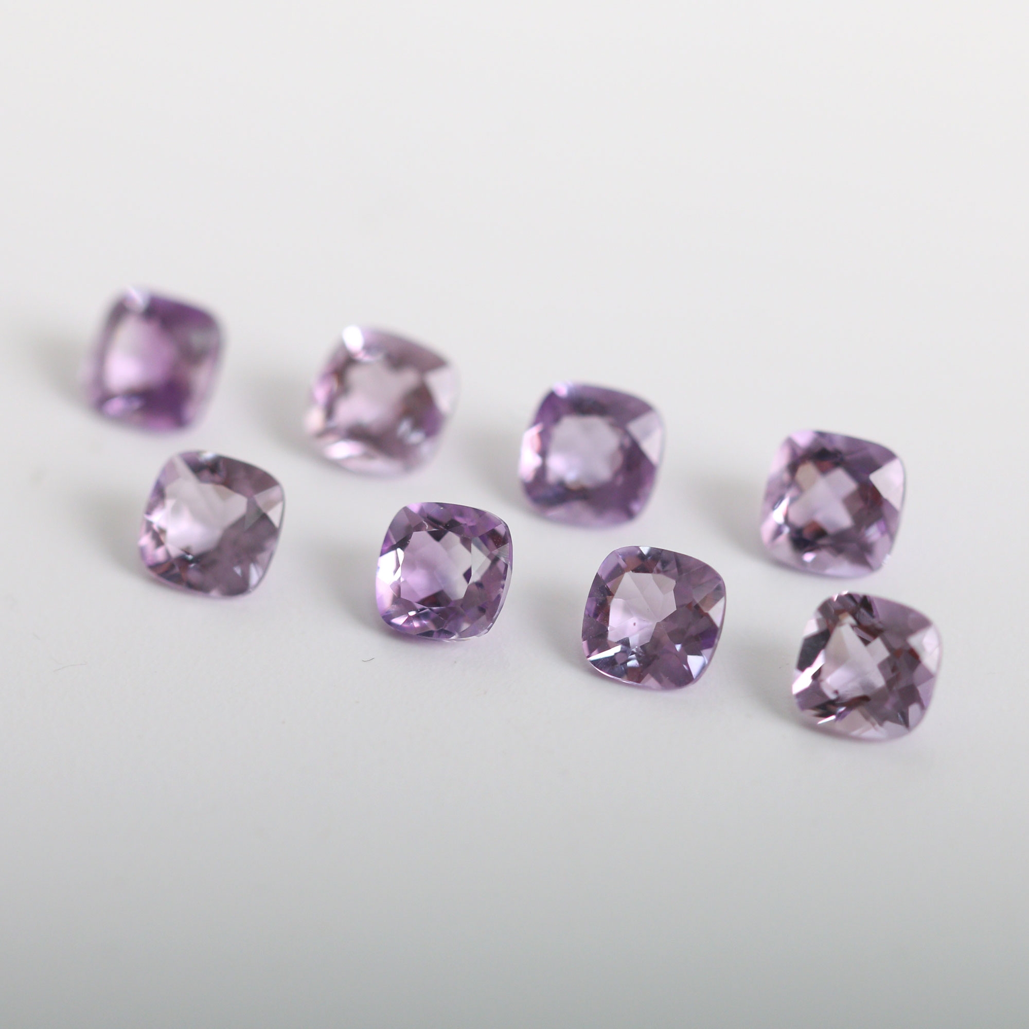 천연 자수정 나석 원석 5mm 쿠션컷 Amethyst 2월탄생석
