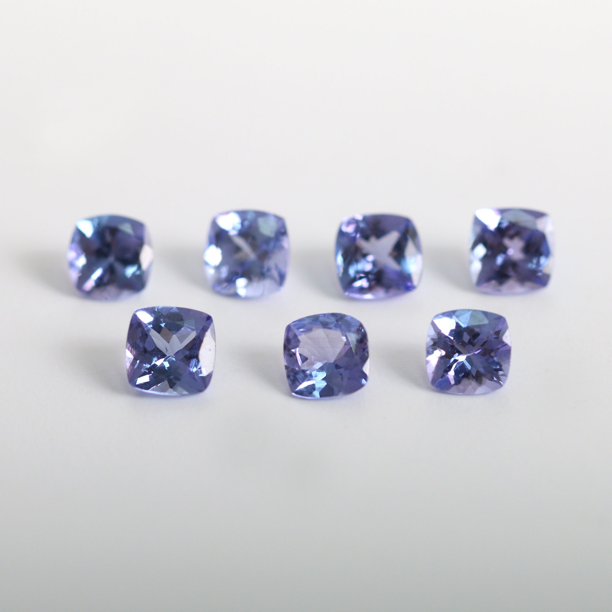 천연 탄자나이트 나석 원석 5mm 쿠션컷 Tanzanite 12월탄생석