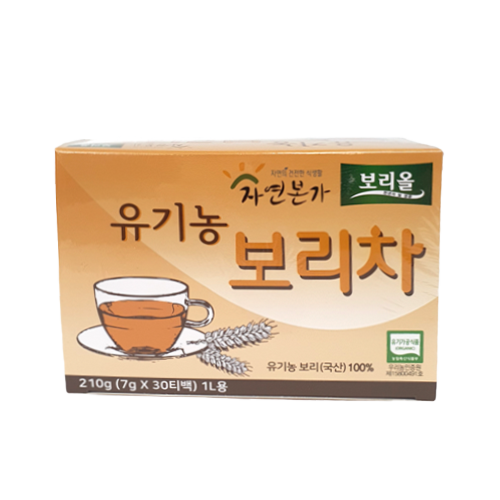 보리올 유기농 보리차 티백 (7g * 30티백) 1L용 5박스