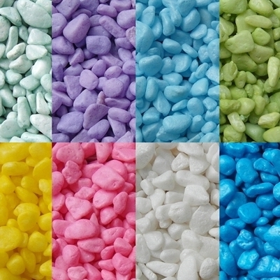 칼라스톤(컬러스톤 색자갈 색돌) 1KG 소포장