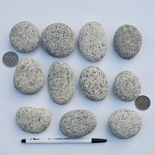 연회색납작돌 15kg(1포대) 선별 예쁜모양납작돌