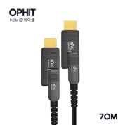 오피트 HDMI 2.0 4K 60Hz (4:4:4) Hybrid AOC 광케이블 70m_매설용 키트포함