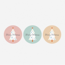 MERRY CHRISTMAS 감성 트리 스티커