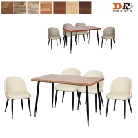 이플S 블랙 1200 MDF + 라브루 4인 식탁 세트