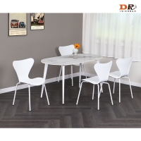 이오스 타원형 화이트 1400 세라믹 + 꼬뺑 4인 세트