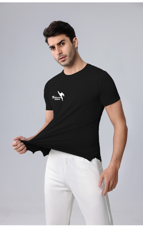 [JC] 킥 1-드라이 쿨 라운드 티셔츠_검정(Black)