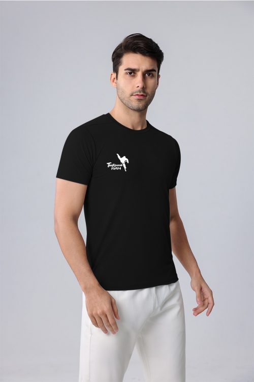 [JC] 킥 1-드라이 쿨 라운드 티셔츠_검정(Black)