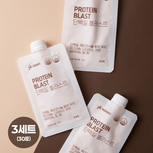 단백질블라스트 프로틴 쉐이크 초코맛 보충제 파우더 한끼 식사대용 스파우트 파우치 30g 30포 [원산지:상세설명에 표시]
