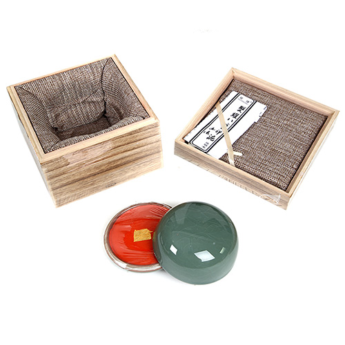 [서령필방] 쌍유팔보 특품 수제 주표 150g 5냥/고급인주/전각재료/서화용인주